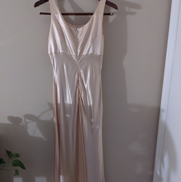 90s Bias Cut Satin Evening Dress - Picture 2 of 4